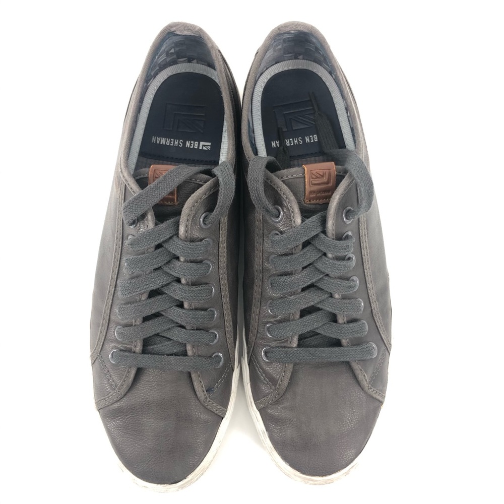 Ben Sherman Gray Faux Leather  Men's Loafers 10